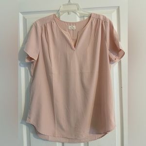 Peach split sleeve short sleeve
